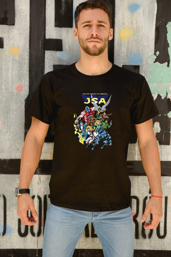 Imagen 2 de 2 de Remera Coleccion Tapa Comics Sociedad De La Justicia Jsa Dc