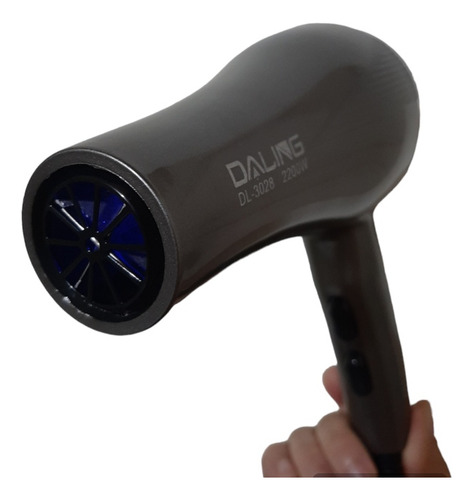 Secador De Pelo Profesional Dailing 2 Velocidades 2200w. Color Gris Oscuro