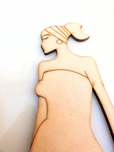 Imagen 6 de 6 de Kit Africanas X3 - Siluetas - Mdf/fibrofacil