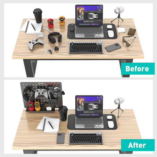 Pegboard De Mesa Desklogics Clamp-on, Organizador De Mesa D