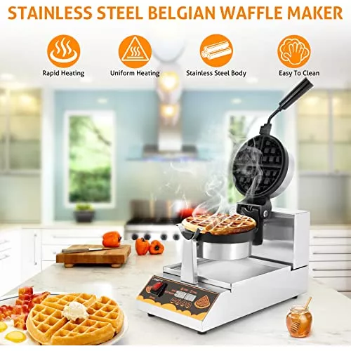 Máquina Para Hacer Waffles Belga Wichemi, Comercial