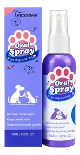 Spray De Limpieza Dental Cuidado Bucal Para Perros Y Gatos