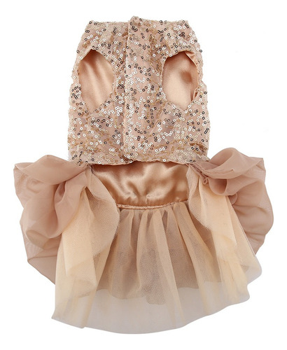 Vestido De Perro Mascota Lentejuelas Disfraz De Princesa (m)