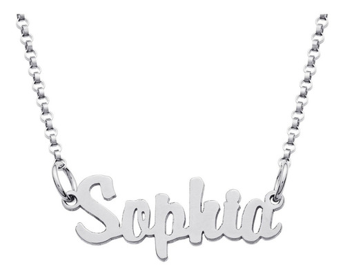 Collar(dije Mas Cadena) Nombre En Plata 950 Personalizado