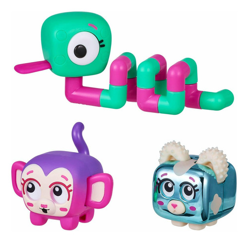 Fidget Toys Little Live Pets Squirkies, Paquete De 3, Metali