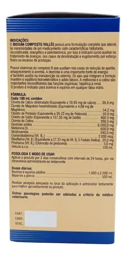 Bioxan Bioxan Composto Vitamina B12 Dextrose Energético Gado 500ml