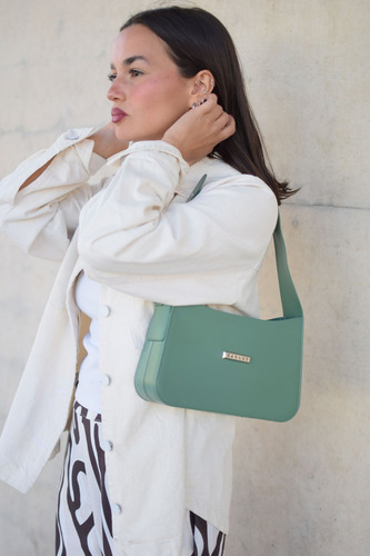Cartera Leblon Das Luz Mantecol Goma Inyectada Metal A Tono