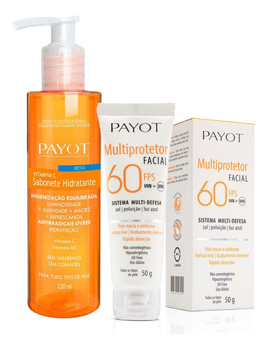 Kit Limpeza Vitamina C + Proteção Fps 60 Payot