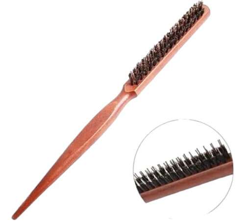 Cepillo Delgado Madera Para Barberia Pulido Lineas Bigotes