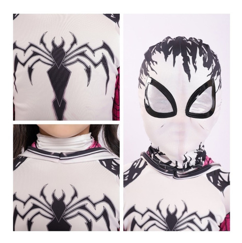 Fantasia Mulher Aranha Stacy Gwen Venom Simbionte Halloween