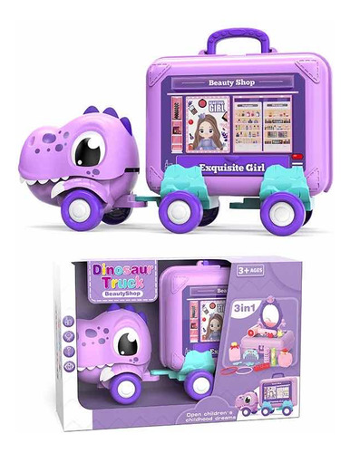 Dinosaur Truck Beauty Shop Para Niña 22 Piezas De Belleza