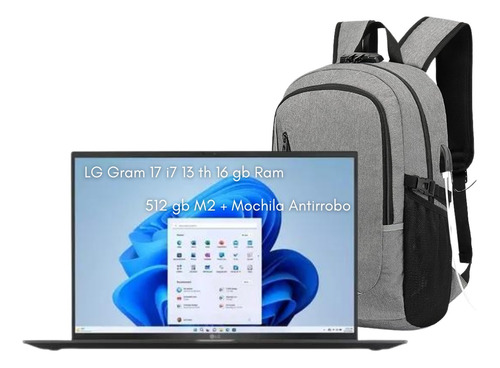 Notebook LG Gram 17  I7 13th 16gb Ram 512gb M2 Grado B  (Reacondicionado)