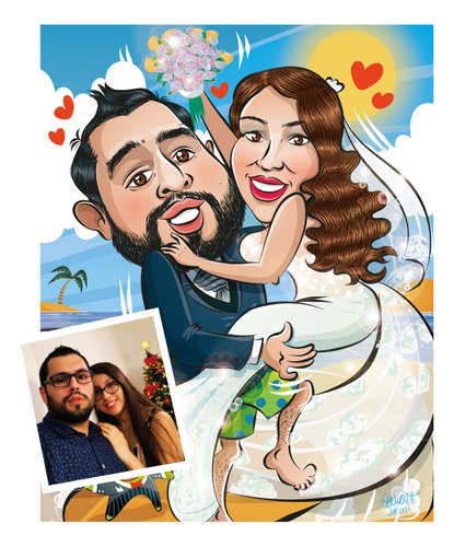 Caricatura De Mi Boda: Inolvidable Recuerdo