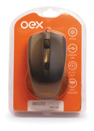 Mouse Óptico Usb Preto - Newex