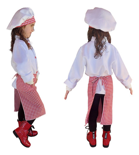 Fantasia Infantil Cozinheiro Cozinheira Chef De Cozinha