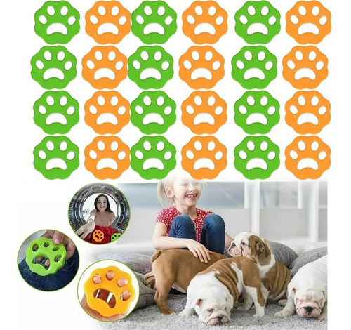 24pcs Removedor De Pelo Lavadoras Mascotas Reutilizables 