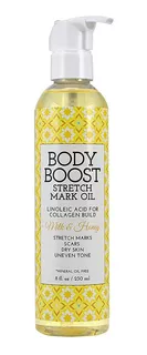 Body Boost Milk Honey Stretch Mark Oil 8oz - Tratar Estrías