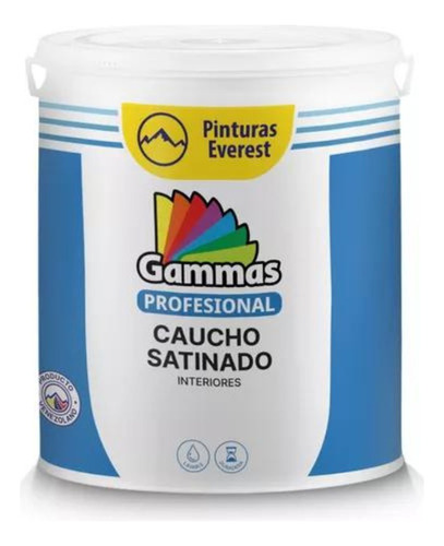 Pintura Caucho Prof. Blanco Satinado Cuñete Gammas