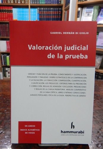 Di Giulio Valoración Judicial De La Prueba