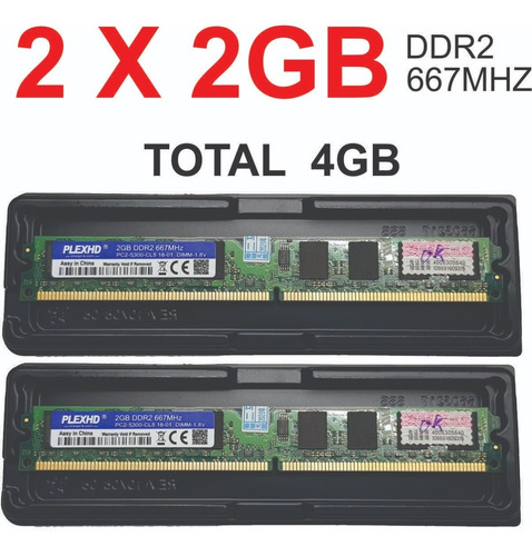 Imagem 1 de 1 de 2 X Memoria Ddr2 800 Pc2-6400 Usada Testada