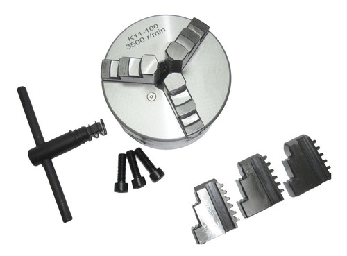 Placa P/torno 100mm 3 Castanha Universal 4 Polegadas