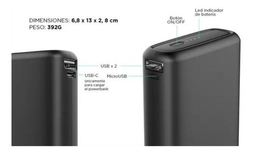 Imagen 2 de 2 de Cargador Portatil Gadnic K25 Power Bank 2500 Mah Bc000033