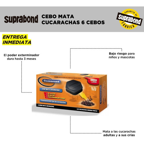 Imagen 2 de 5 de Cebo Somerset Mata Cucarachas - 6 Cebos