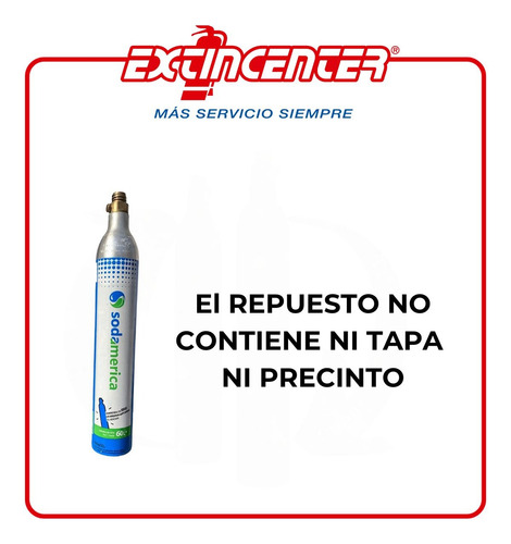 Recarga Recambio Sodamerica Co2 Cilindro 60lts