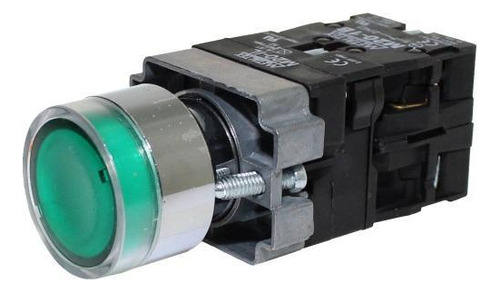 Botão De Comando Iluminado 22mm Verde 24vcc/ca Ip40