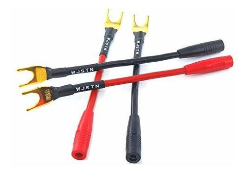 Cable Adaptador Wjstn, Hembra A Espiga, 4mm, 4 Unidades
