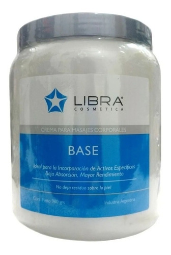 Crema Base Para Masajes Corporales Libra X Kilo 