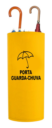 Cesto Plástico Porta Guarda Chuva Redondo Com Adesivo