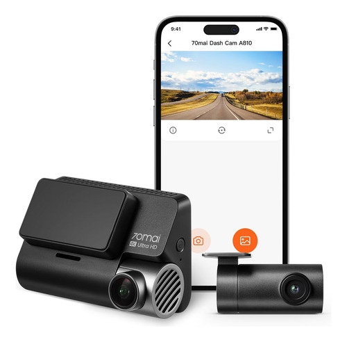 Dashcam 70mai A810 Frontal Y Trasera, Wi-fi, 4k + 1080p