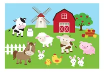 Comprar Papel De Arroz Para Bolo De Aniversário Fazendinha - Mod 1