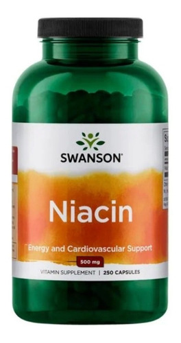 Niacina Vitamina B3 Premium 500 Mg 250 Eg N0 Cápsula