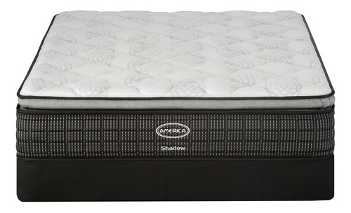 Colchón Queen Size America Espuma Alta Densidad Confortflex Color Gris