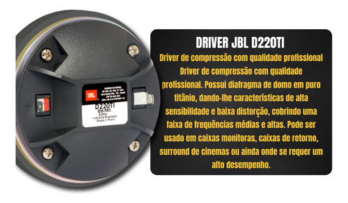 Driver Titanium 160w D220ti Jbl Selenium