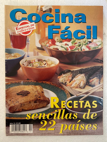 Revista Cocina Facil Especial Recetas De Colección 22 Paises (Usado)