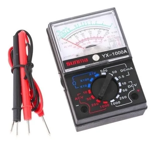 2 Multimetro Test Tester Analógico Sunma 500ma 2000 Ohm Kaos