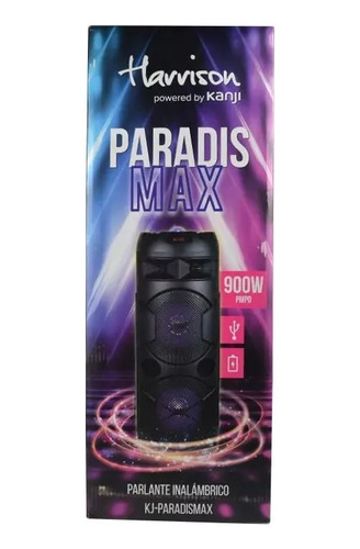 Parlante Torre 900w Btb Radio Fm Luces Led Mic Paradis Max