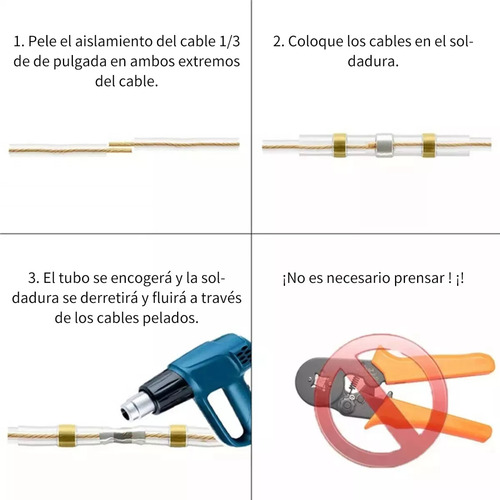 Empalmes Termocontraibles Con Estaño A Prueba De Agua