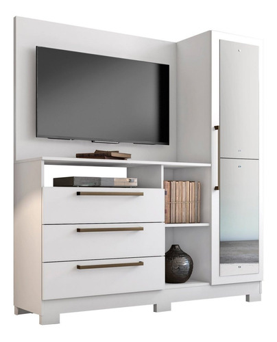 Cômoda Com Painel Para Tv Até 43 Polegadas 1 Porta Eawt