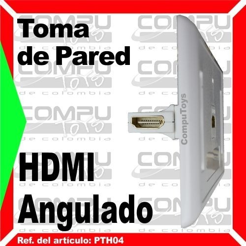 Faceplate Hdmi Angulado 90 Grados Pth04 Computoys Sas