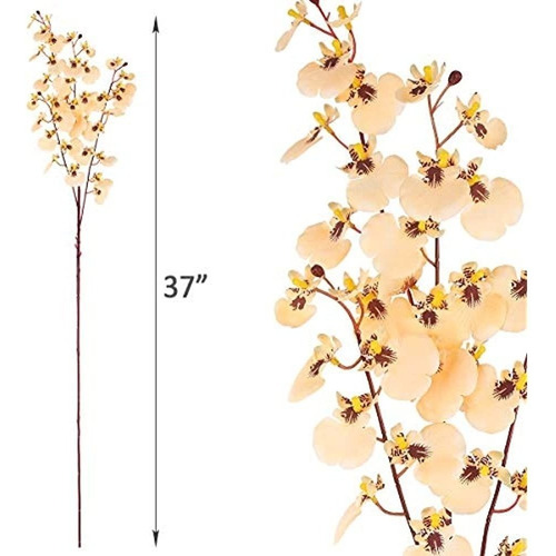 Hantajanss Flores De Orquídeas Artificiales, 8 Piezas De Orq