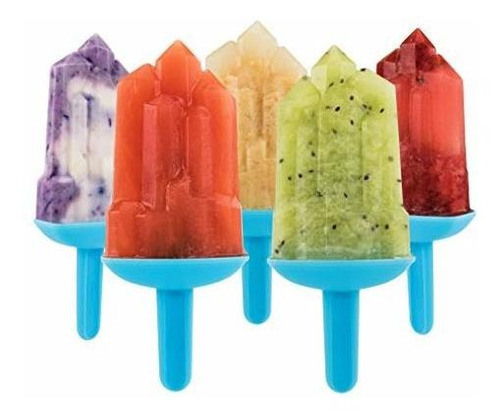 Tovolo, Drip-guard Handle, Summer Set Of 5 Ice Pop Molds, Ge