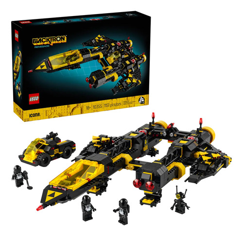 Lego Icons Blacktron Renegade 10355 - Versão de personagem em minifigura Blacktron de 1151 Pz