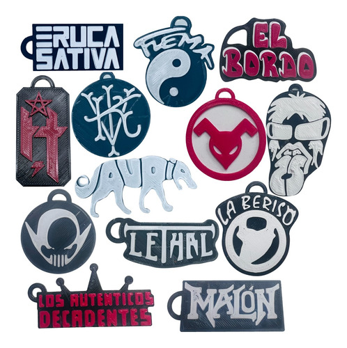 Llaveros Bandas Rock, Metal Y Mas. Impresos En 3d X 30 Unid.
