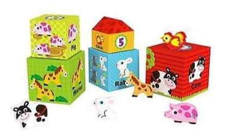 Imagem 2 de 3 de Caixas De Empilhar - Fazenda - Tooky Toy