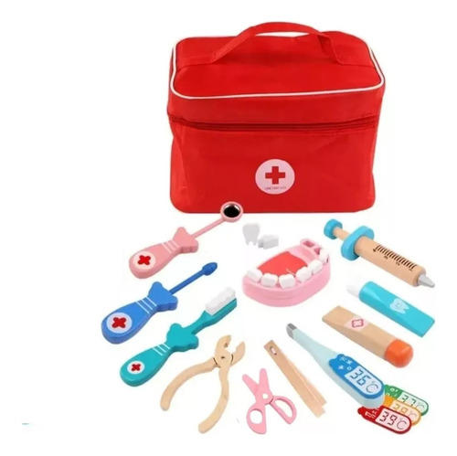 Set Juego De Roles Doctor - Dentista Juego Madera Niños