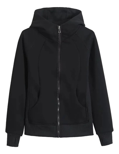 Chaqueta Deportiva Con Capucha Y Cremallera Para Mujer